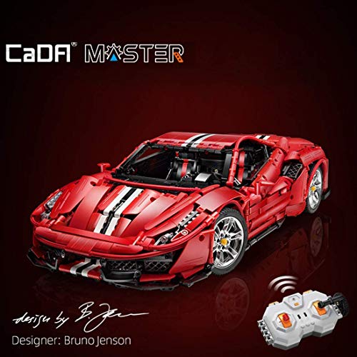 n.g. Home Decor Technik Sportwagen Ferrari 488 Pista Modellbausätze 1:8 24 GHz Fernbedienung Supercar Modellbausatz 3187… – Bild 3