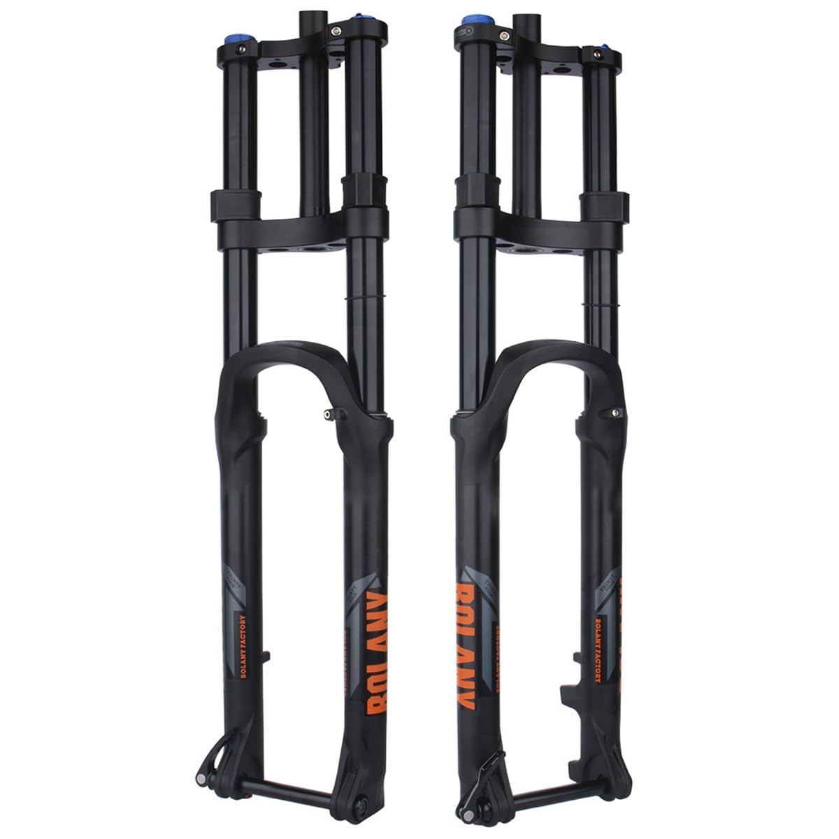 WIQUYBML 27.5 29 Inch Bike Front Fork Manual Lockout MTB Bicycle Suspension Forks 1-1/8'' Straight Steerer 15 * 100mm Thru Axle Travel 180mm Shock Absorb Damping