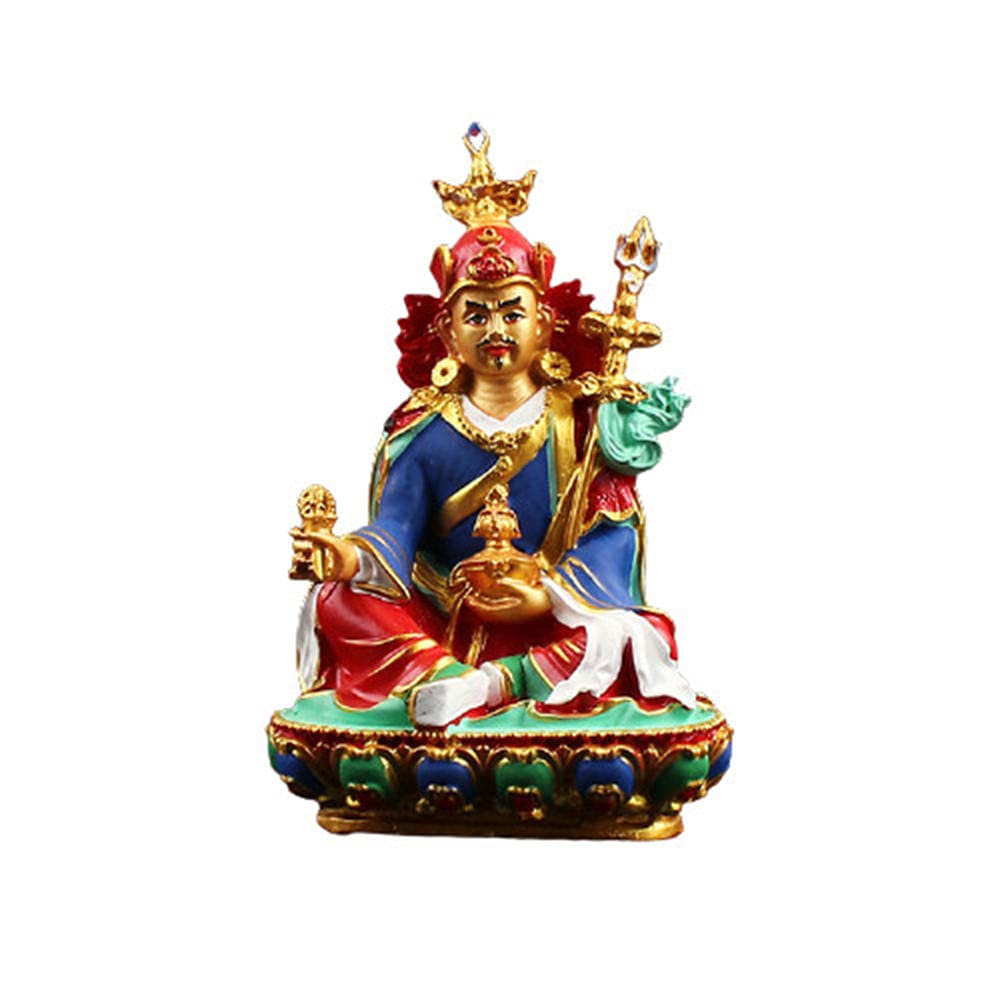 Ygakx Buddha Statue Home Garden Decor Ornament Sculptures Guru Padmasambhava Statue Hand-Painted Ornaments Of Small Tibetan Tantric Buddha Statues