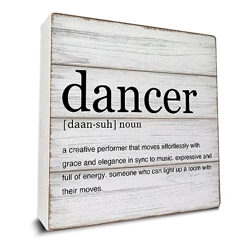 Dancer Gifts Dancer Definition Quotes Wooden Box Sign Desk Decorative Wooden Sign Home Decor for...