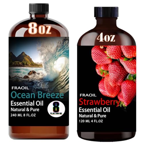 Aceites Esenciales Ocean Breeze y Fresa 8 y 4 Fl Oz