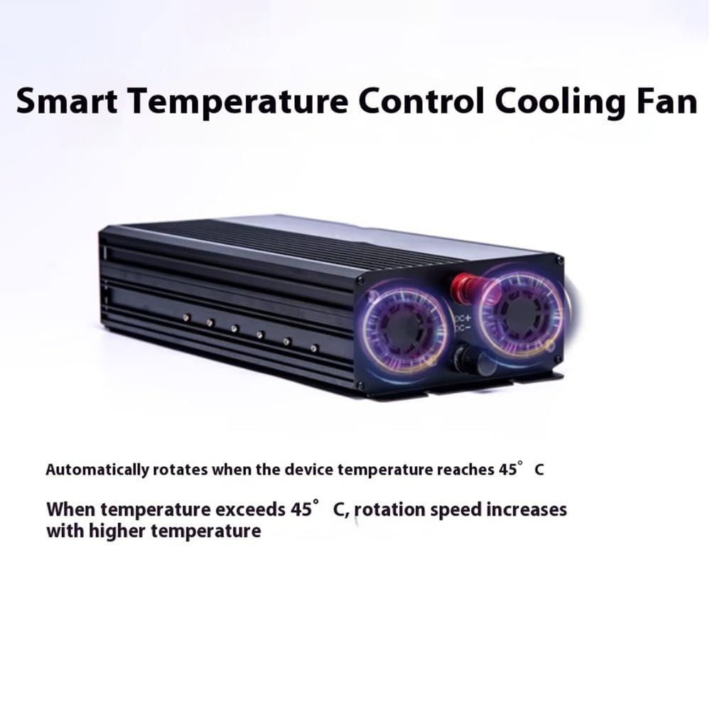 Falownik sinusoidalny 4000 W, falownik samochodowy, 12 V, 24 V, 48 V, 60 V DC do 220 V AC, do użytku domowego, kampera, ciężarówki, na kempingu, w przypadku 48 V do 220 V,12v to 220v 60hz