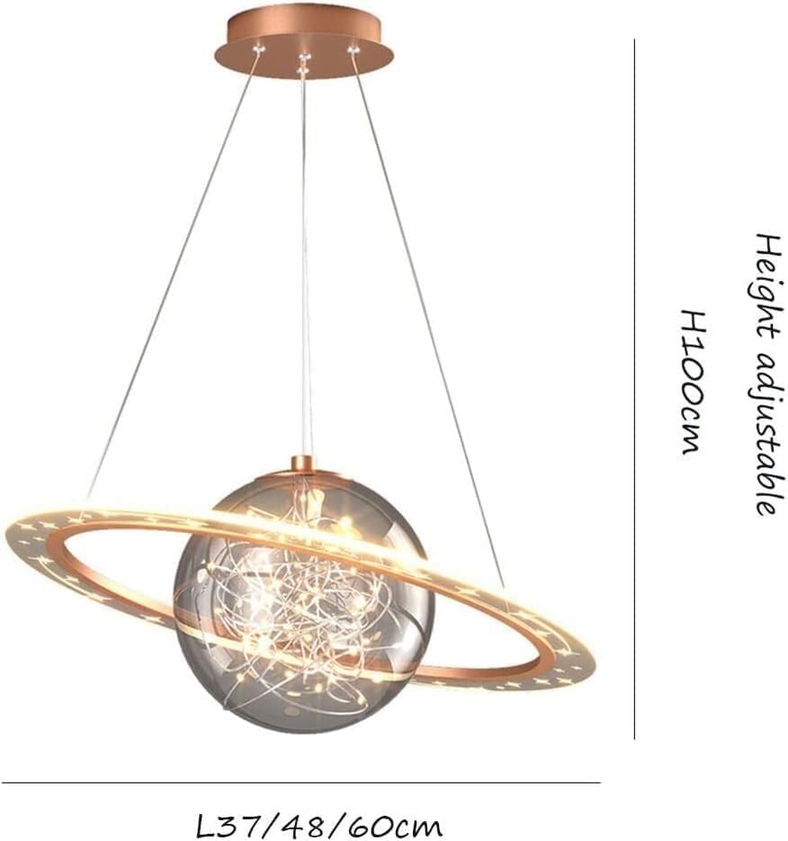 Lustre rond à intensité variable suspension avec télécommande