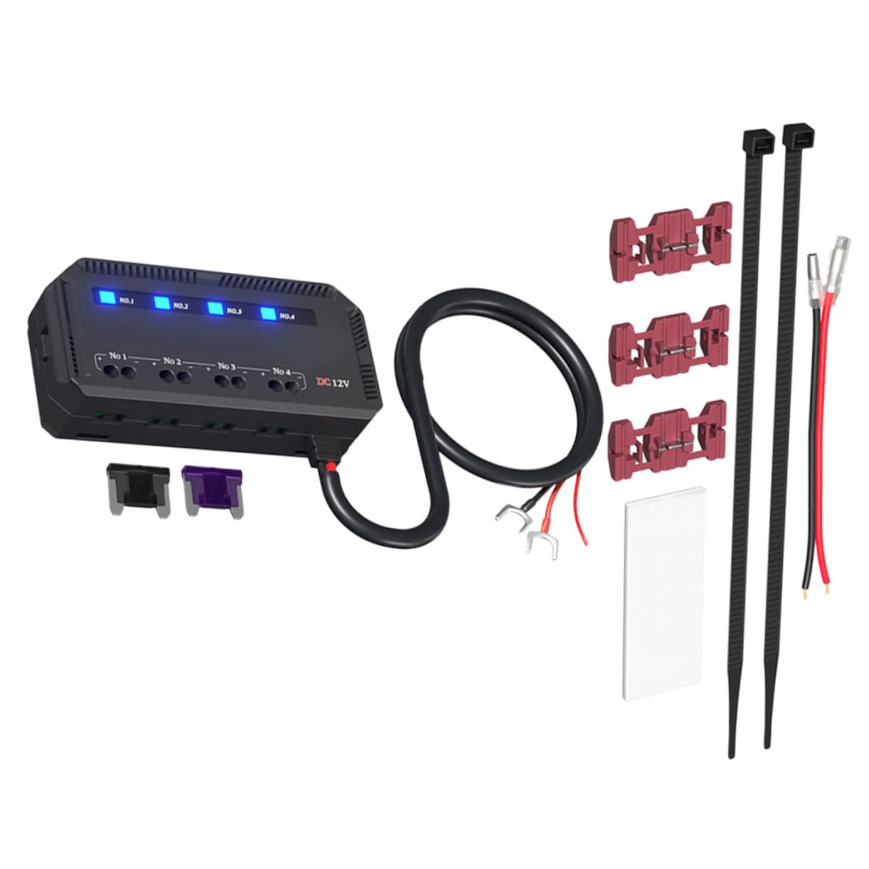 Cablaggio di protezione Fusibile for batteria Fusibili for auto 2 pezzi Scatola dei fusibili for auto Batteria Cablaggio elettronico Fusibili for auto Blocco fusibili for autoveicoli