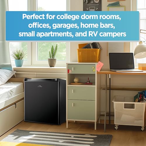 Commercial Cool 1.6 Cu. Ft. Compact Refrigerator, Single Door Mini Fridge with Chiller Compartment, Personal Fridge for Home or Dorm Room, R600a Refrigerant, CCR16B, Black on Fridge.com