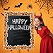 AWEELON 65Ft Halloween Pumpkin Bulletin Board Border Decorations Orange Yellow Black Pumpkin Bat Border Trim for Halloween Thanksgiving Party Classroom Chalkboard Wall Decor