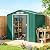 Outsunny 7' x 4' Outdoor Storage Shed, Garden Tool House with Foundation Kit, 4 Vents and 2 Easy Sliding Doors for Backyard, Patio, Garage, Lawn, Green