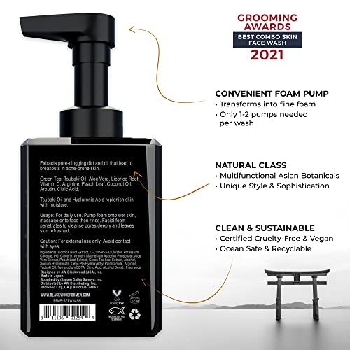 Blackwood For Men X-Punge Foaming Face Wash - Organic & Natural Acne Facial Cleanser For Oily To Normal Skin - Deep Cleanse For Exfoliation - Paraben Free, Sulfate Free, & Cruelty Free (4.45 Oz) #TOP1