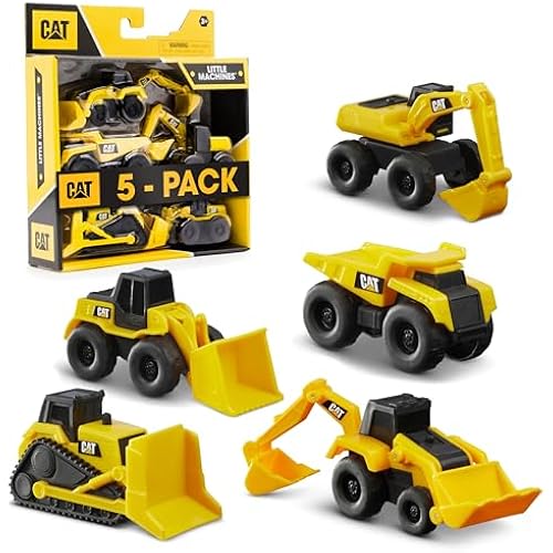 Cat Construction Little Machines 5 Pack - Great Cake Toppers