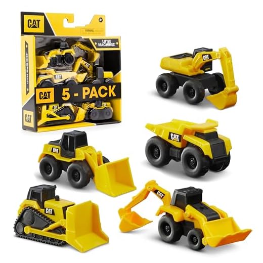 Cat Construction Little Machines 5 Pack - Great Cake Toppers