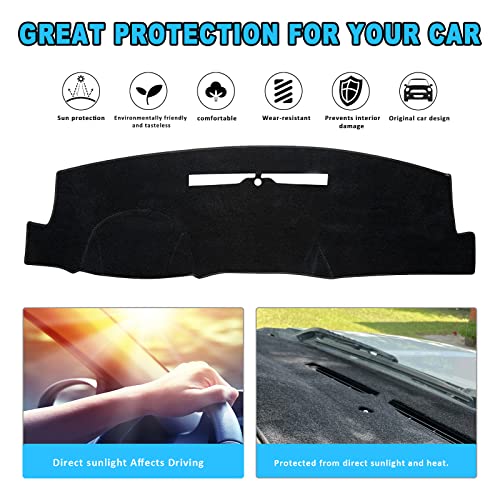 Posaid Dash Cover Dashboard Mats For 2014-2018 Chevy Chevrolet Silverado 1500/Gmc Sierra 1500, Interior Dash Cover Mat For 2015-2019 Chevy Silverado/Gmc Sierra 2500Hd 3500Hd, Black #TOP2