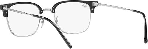 Miniatura 6 de Ray-Ban Unisex RX7216F Clubmaster Low Bridge Fit Square - Montura para gafas graduadas, color negro sobre lente de demostración, 2.087 in