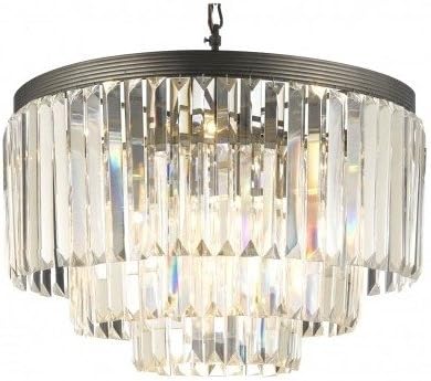 Crystal Glass Chandelier Hanging Fringe 3-tier Clear Lighting