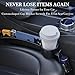 Car Seat Gap Filler Set of 2, Upgraded Car Side Seat Gap Fillers with Organizer, Cup Holder & Hook Function, Inserts Between Front Seats Console Catcher 4in1 Gap Stopper Fill Plug Storage Box (Black)