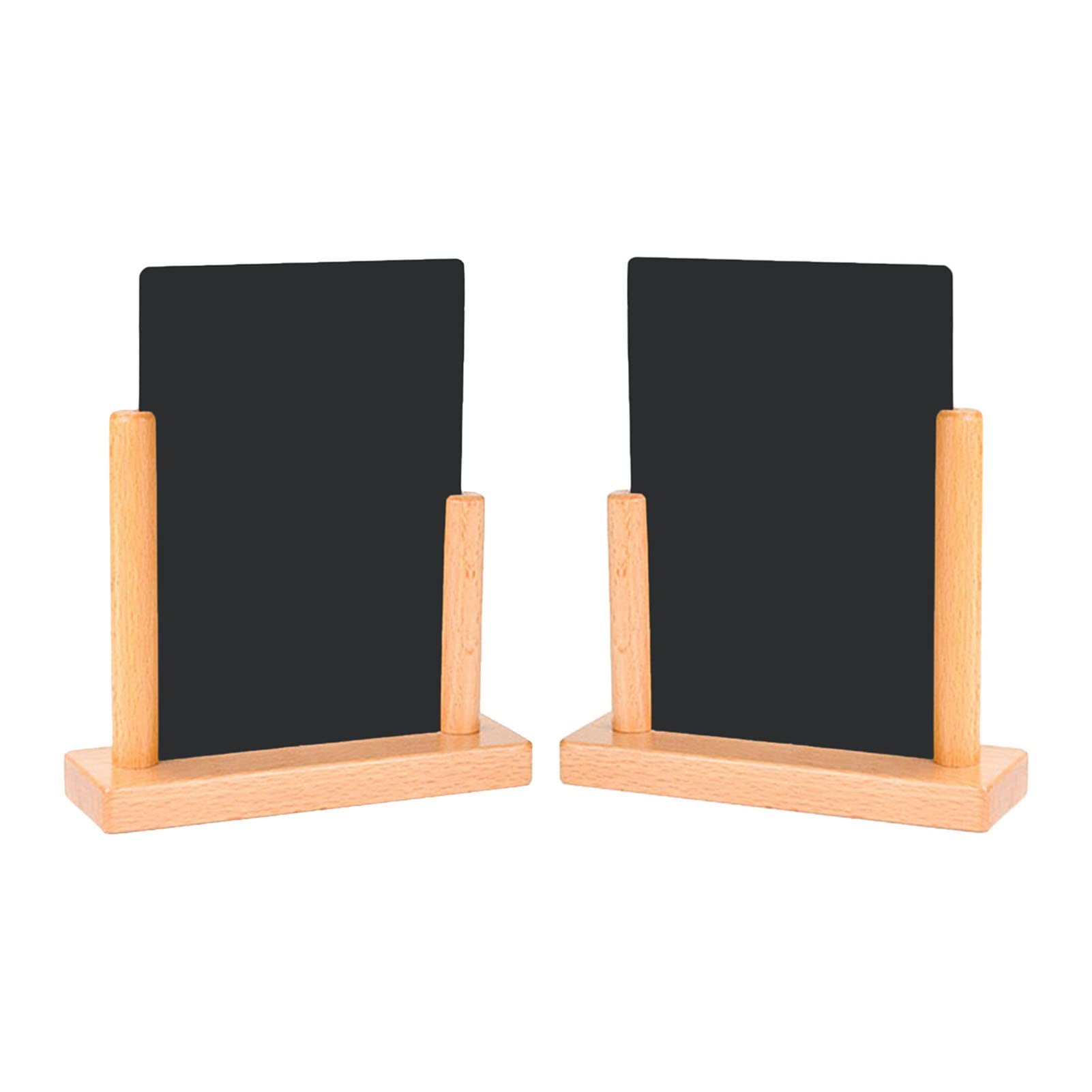 Un Juego De 2 Pizarras De Escritorio De Tamaño A4 con Base De Soporte De Madera, Tablero De Mensajes, Logotipo De La Tienda, Decoración del Bar De Bodas del Restaurante De Fiestas
