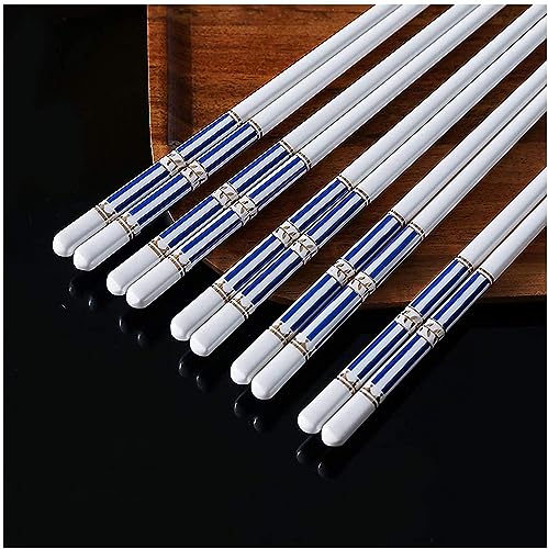 chop Sticks Multipack Baguettes Réutilisables Baguettes Réutilisables, Coffret CT Cadeau de Baguettes en Porcelaine Japonaise, 5 Paires de Baguettes Réutilisables en Céramique(Color:4,Size:)