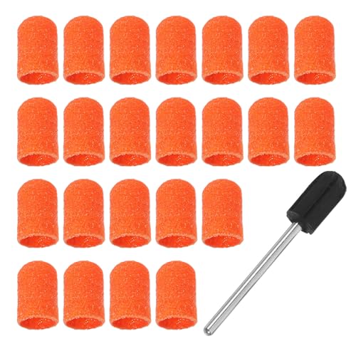 Broca para uñas de 7mm Abaodam con rodamiento y gorros de lijado para pies suaves
