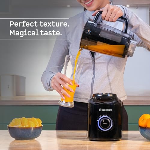 Image of Atomberg 1.6 L Blender and Juicer Jar | Compatible with all Atomberg Mixer Grinders | Hands-Free Operation | No Crushed Seeds* | Stainless Steel Filter | Ideal for Fruit & Veggies Juices, Smoothies
