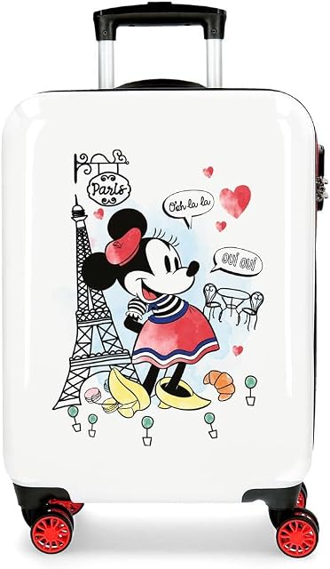 Disney Minnie Around the World Red Cabin Suitcase 38 x 55 x 20 cm Rigid ABS Combination Lock 34 Litre 2.6 kg 4 Double Wheels Hand Luggage