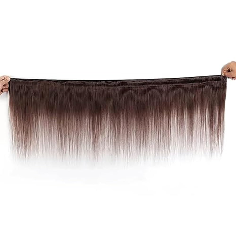 Hxxcoup #4 Chocolate Brown Color Human Hair Bundles Straight 30 32 34 Inch Weave 3 Bundles Total 300g Unprocessed Virgin Remy Double Weft Human Hair Extension For Women - Image 4