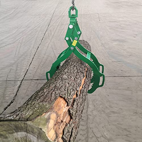4 Claw Log Lifting Tongs Timber Claw Hook, 28in Heavy Duty Grapple