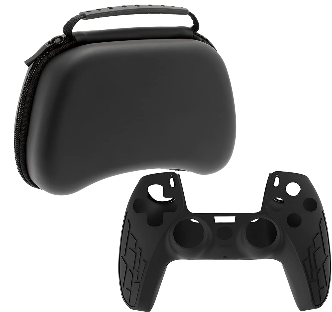 OIVO INDIA Black Controller EVA & Silicone Cover Case PS5 Controller Skin Anti Slip Protective Sleeve for Sony PS5 DualSense Controller (Combo of 2) (B0C1VLVNXR) Amazon Price History, Amazon Price Tracker