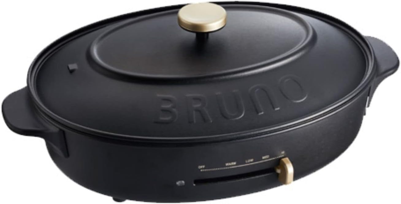 BRUNOOval Hot Plate (Electric Griddle) BOE053-BK (BLACK)【Japan Domestic Genuine Products】【Ships from Japan】
