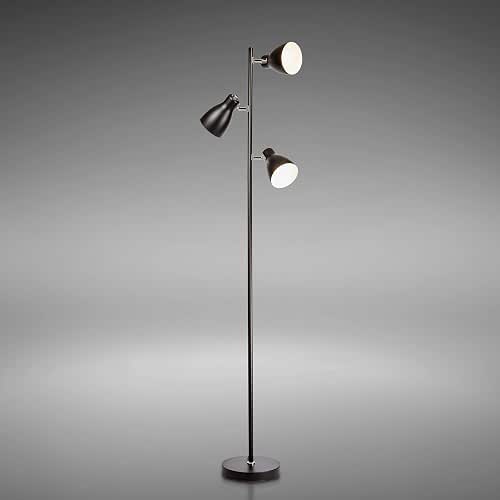 B.K.Licht lampadaire LED vintage, lampe à pied design rétro, 3