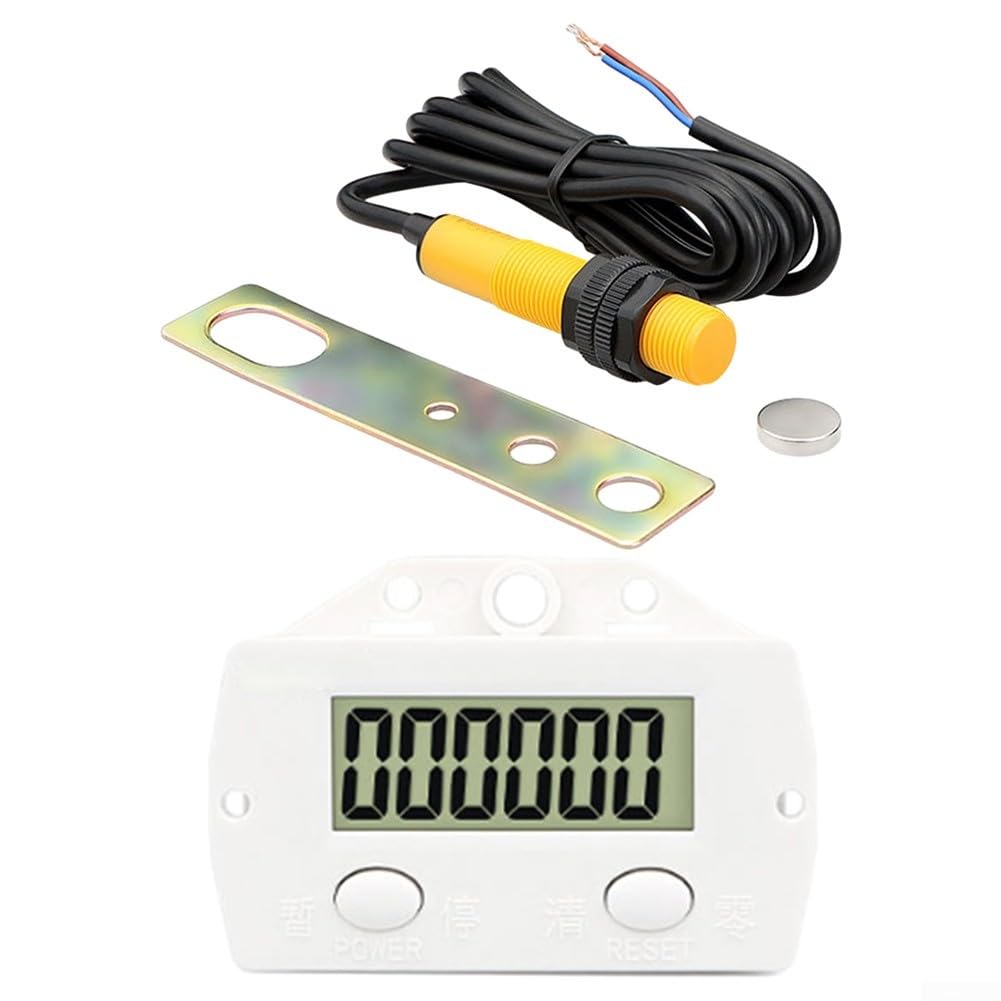 Compteur numérique électronique à 6 chiffres avec interrupteur magnétique à capteur inductif pour comptage industriel de poinçons, impression, textile, équipement de réparation automobile