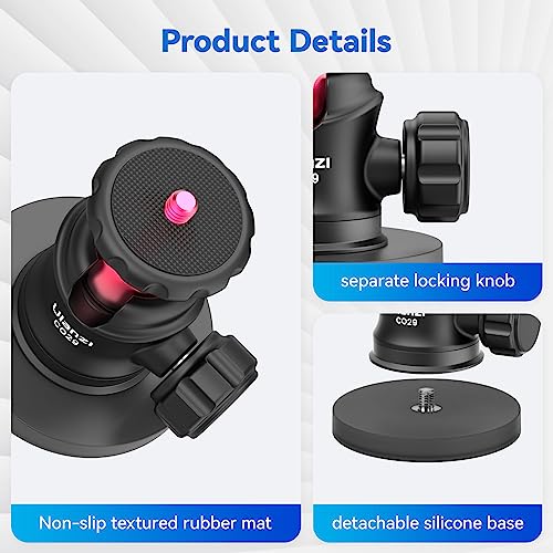 Image of ULANZI Magnetic Camera Mount for Action Cam, Strong Magnetic Mount with | 360Rotation Ball Head and Built-in 6 Magnets, Compatible with GoPro Hero 13 /12 /11, Compatible with DJI Action /Nano, Insta360