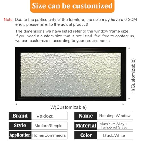 Ventana deslizante giratoria rectangular de metal con protección de vidrio templado 4