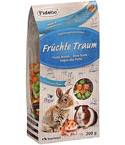 Fidelio Nagersnack, Zwergkaninchensnack, Früchte Traum, 200 g