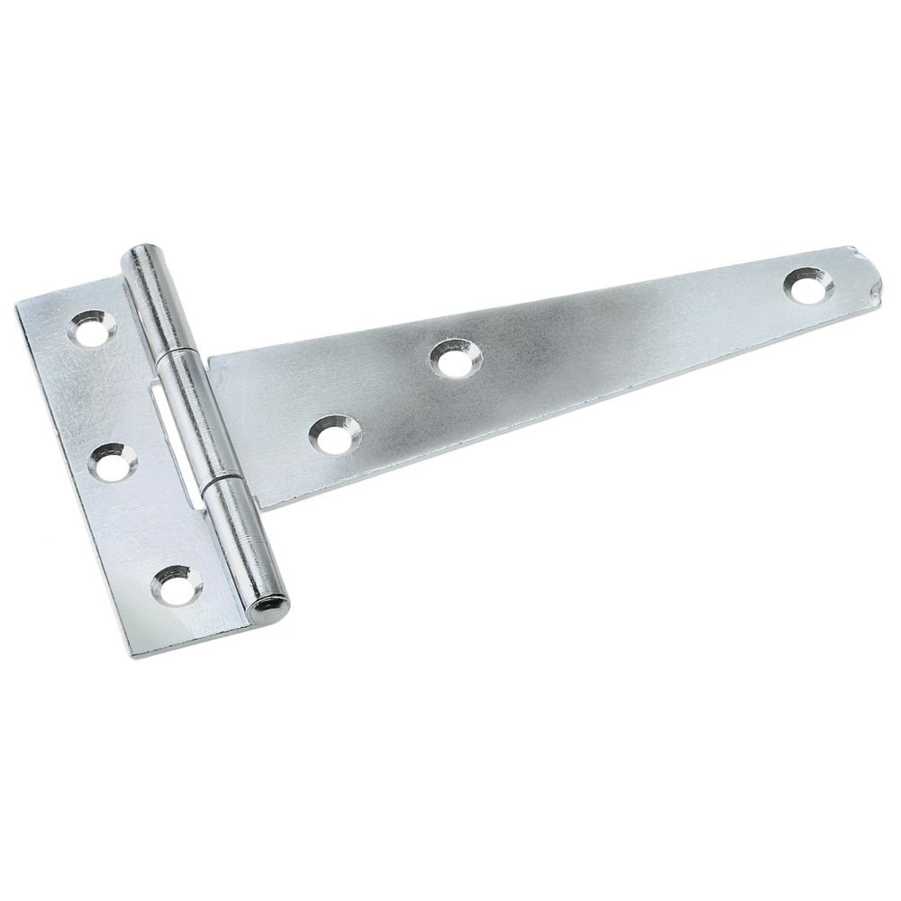 Merriway BH02023 (2 Pcs) Heavy Duty Tee Hinge, Bright Zinc Plated 374mm (15 inch) - Pack of 2 Pieces