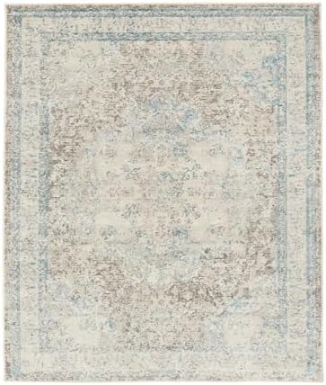 RugVista Nadia Teppich, 250 x 300 cm, Cremeweiß/Greige | Vintage, Rechteckig, Niedriger Stapel, Nur chemische Reinigung, Oeko-Tex 100