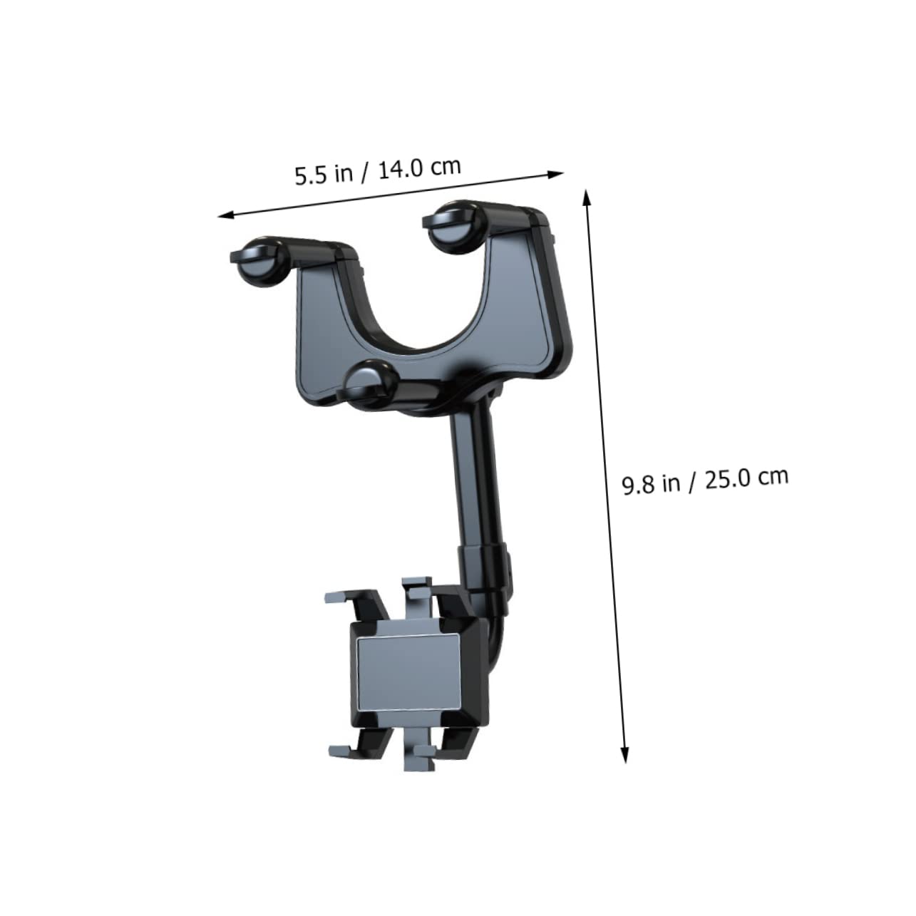 BESTonZON Supporto per Telefono Auto per Cruscotto o Specchietto, Supporto Smartphone Multi-Angolo, in ABS e Colla PU, Antiscivolo