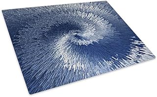 Blue Navy Chic Glass Chopping Board Kitchen Worktop Saver Protector
