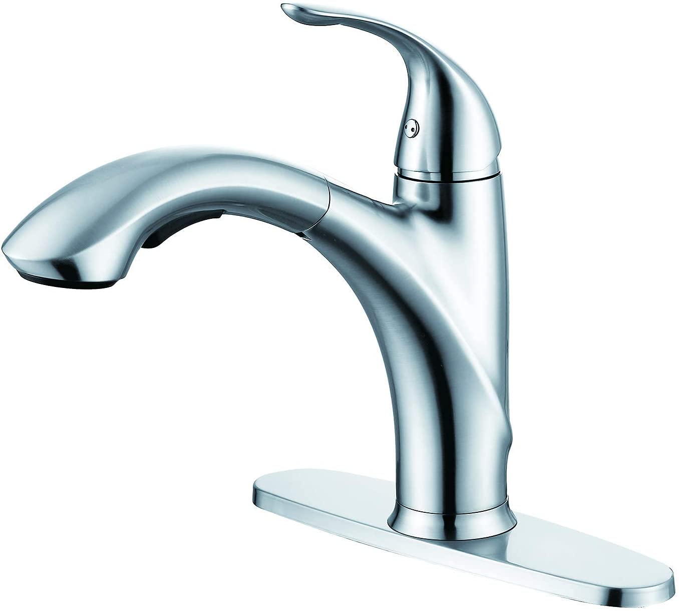 Mitigeur de cuisine chromé en acier inoxydable design col de cygne durable