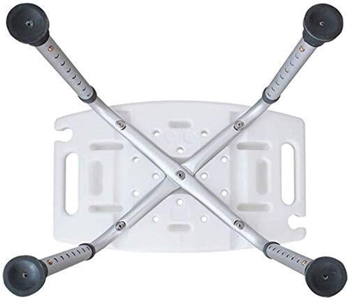 Bath Stools,Shower Stool Bath Chair Bathroom Seat - Lightweight Aluminum - Non-Slip - Adjustable Height - Elder Disabled Woman with 150 Kg