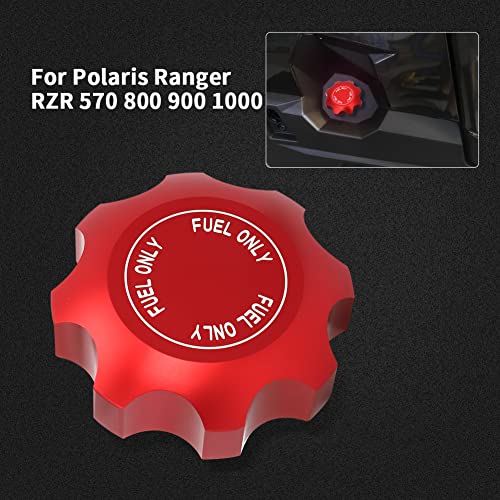 Autovic Rzr Fuel Gas Cap, Cnc Aluminum Fuel Tank Cap For Polaris Ranger Rzr 570 800 900 1000-Replace 5439075 5433687 2520957(Red) #TOP5
