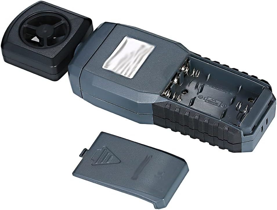 ZLXDP Digital LCD Anemometer Thermometer Portable Wind Speed Measuring Meter Air Velocity Gauge Wind Indicator : Patio, Lawn & Garden