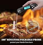 DOQAUS Digital Meat Thermometer, 2 Pack Instant Read Food Thermometer for Cooking, Kitchen Probe with Backlit & Reversible Display, Cooking Temperature for Turkey, Bread, Baking, Sourdough - Image 3