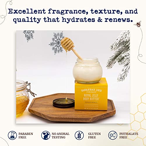 Savannah Bee Company Nourishing Royal Jelly Body Butter Infused With Tupelo Honey Set - Ultra Rich And Deeply Moisturizing Perfect For Dry Or Sensitive Skin (6.7 Oz & 1.65 Oz) #TOP3