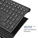 Rechargeable Wireless Keyboard, Jelly Comb 2.4GHz Full Size Ultra Slim Keyboard for Computer / Desktop / PC / Laptop / Surface / Windows OS