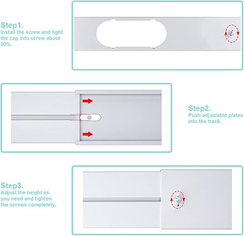 Miniatura 4 de Kit de ventana de CA portátil con manguera de escape, kits de aire acondicionado, piezas de sellos ajustables para ventana corrediza, kit de