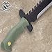 UNITED CUTLERY USMC Anything, Anytime, Anywhere Giant Bowie Knife and Sheath - Anodized Stainless Steel Blade, Over-Molded Rubber Handle, Large Metal Handguard, For All Cutting Jobs - Length 16 3/8