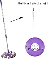 Vista 2 de Repuesto de mango de poste de trapeador giratorio, mango de repuesto telescópico giratorio de 360 grados, accesorios de herramienta de limpieza