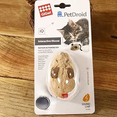 Vealind Gigwi Interactive Cat Toys Auto Moving Mice With Lifelike Squeaky Sound Mouse Toy (Coffee) #TOP4