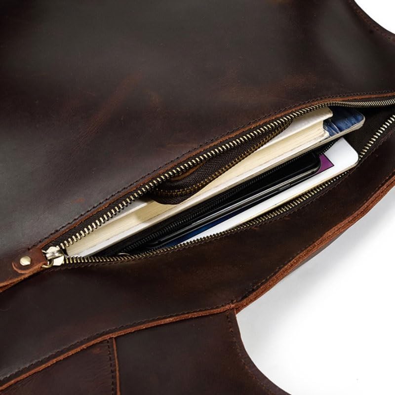 Men's Shaped Shoulder Bag Personalized Waistcoat Backpack Student Schoolbag Leather