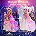 Fedio Mermaid Toys Princess Dress up for Girls,Mermaid Light Up Princess Cape Set,Toddler Dress up Toys Christmas Birthday Halloween Gifts for 3-8 Years Old