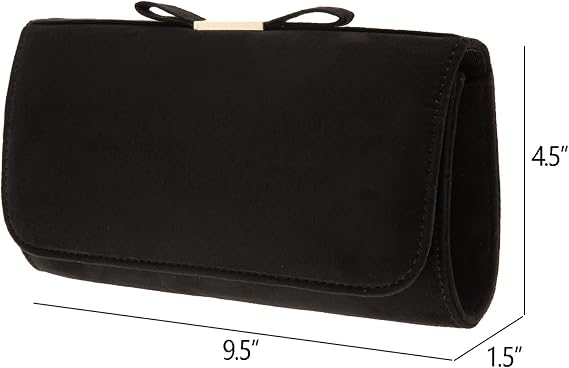 JNB Faux Microsuede Envelope Clutch